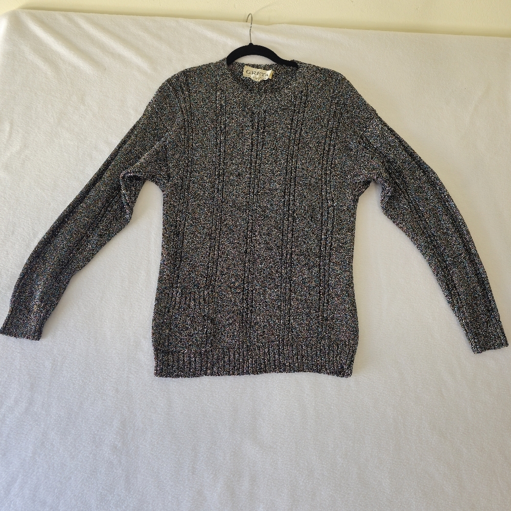 GRETA VNT Woman's Multicolor Crewneck Sweater or Top Size 44